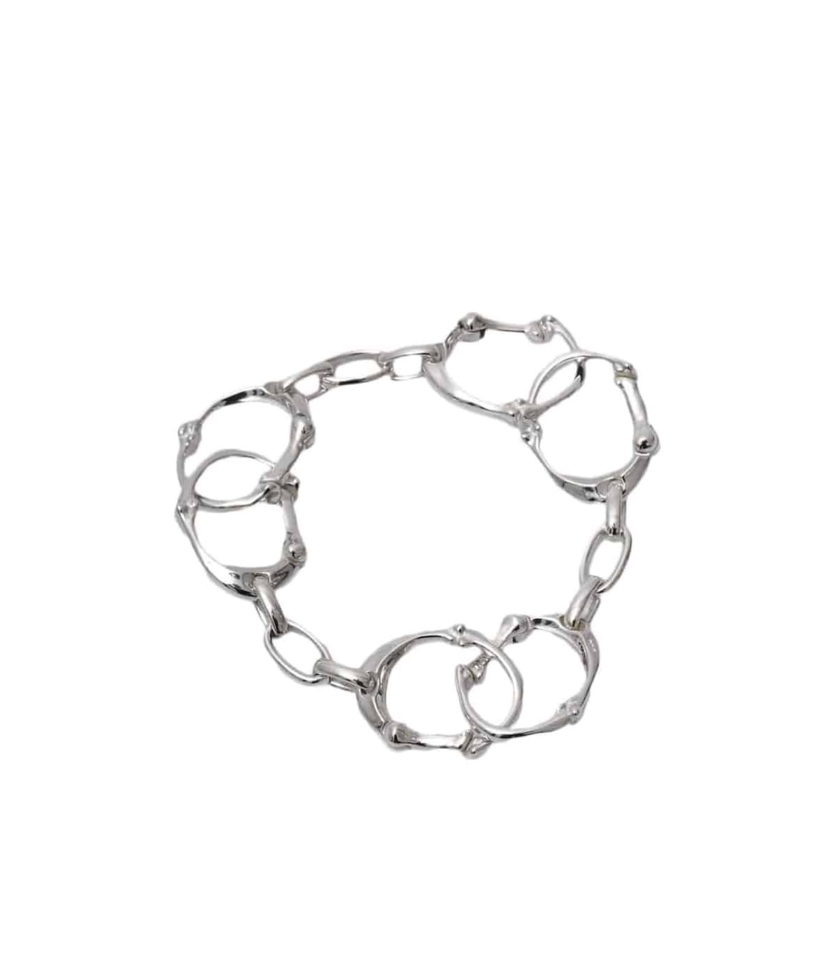 bone shaped carabiner bracelet.-S-
