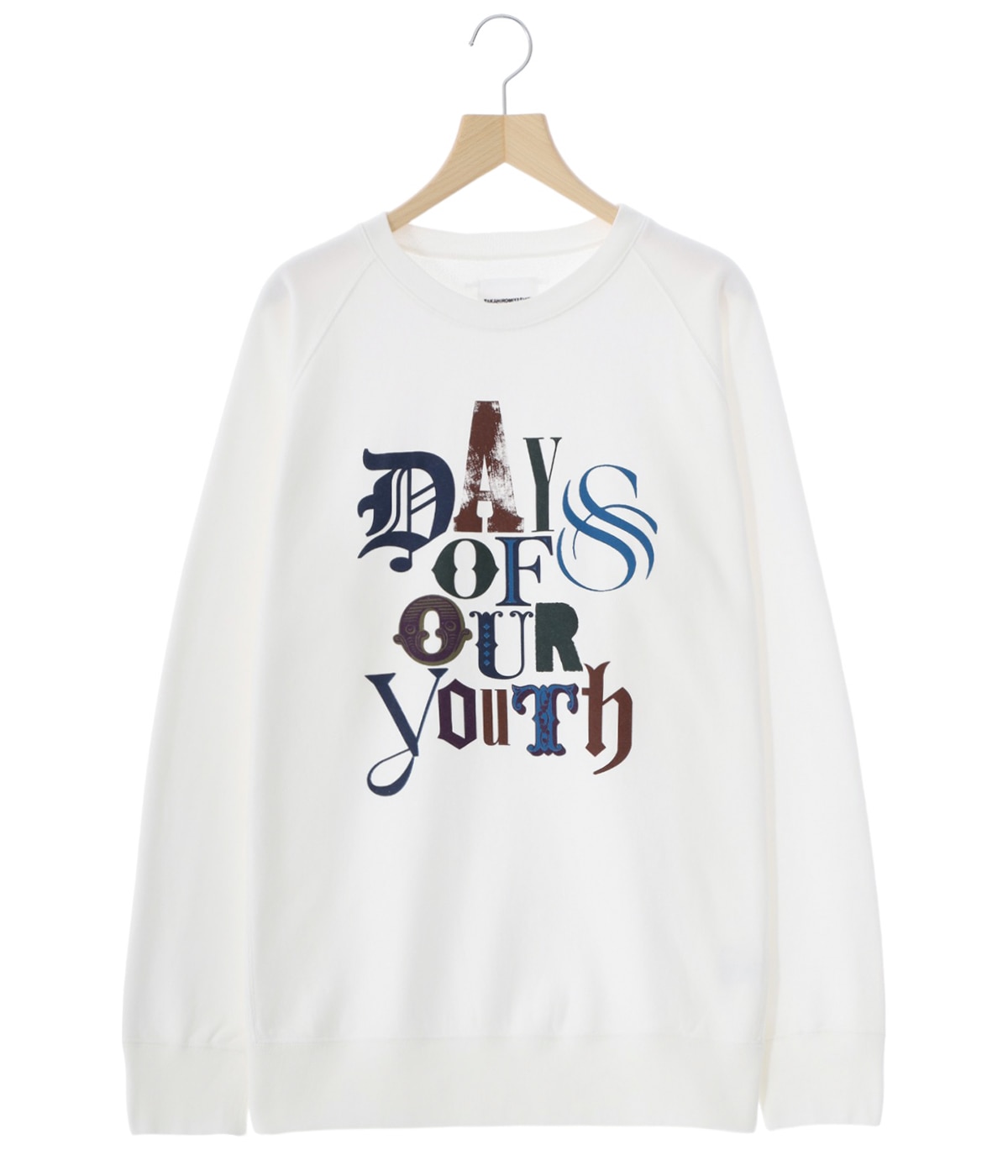 oversized crew neck sweat shirt.(days of our youth color