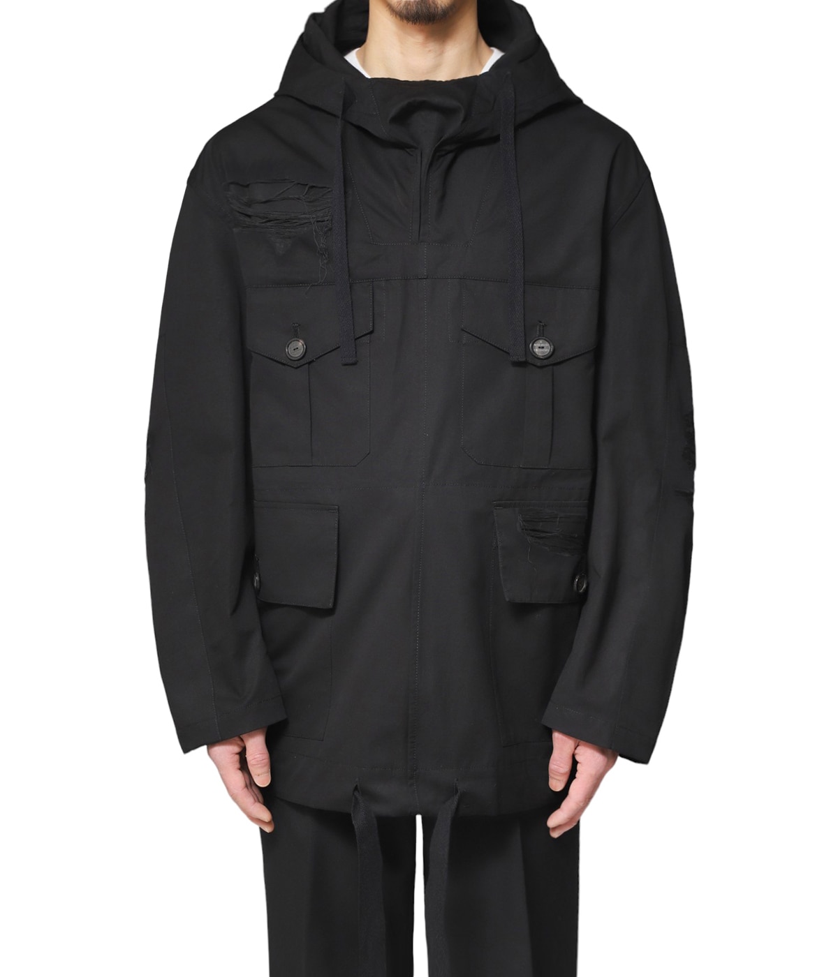 back gusset sleeve military anorak jacket.(clash