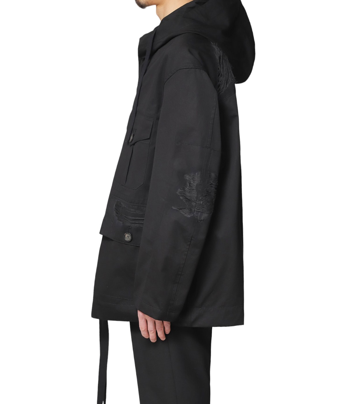 back gusset sleeve military anorak jacket.(clash