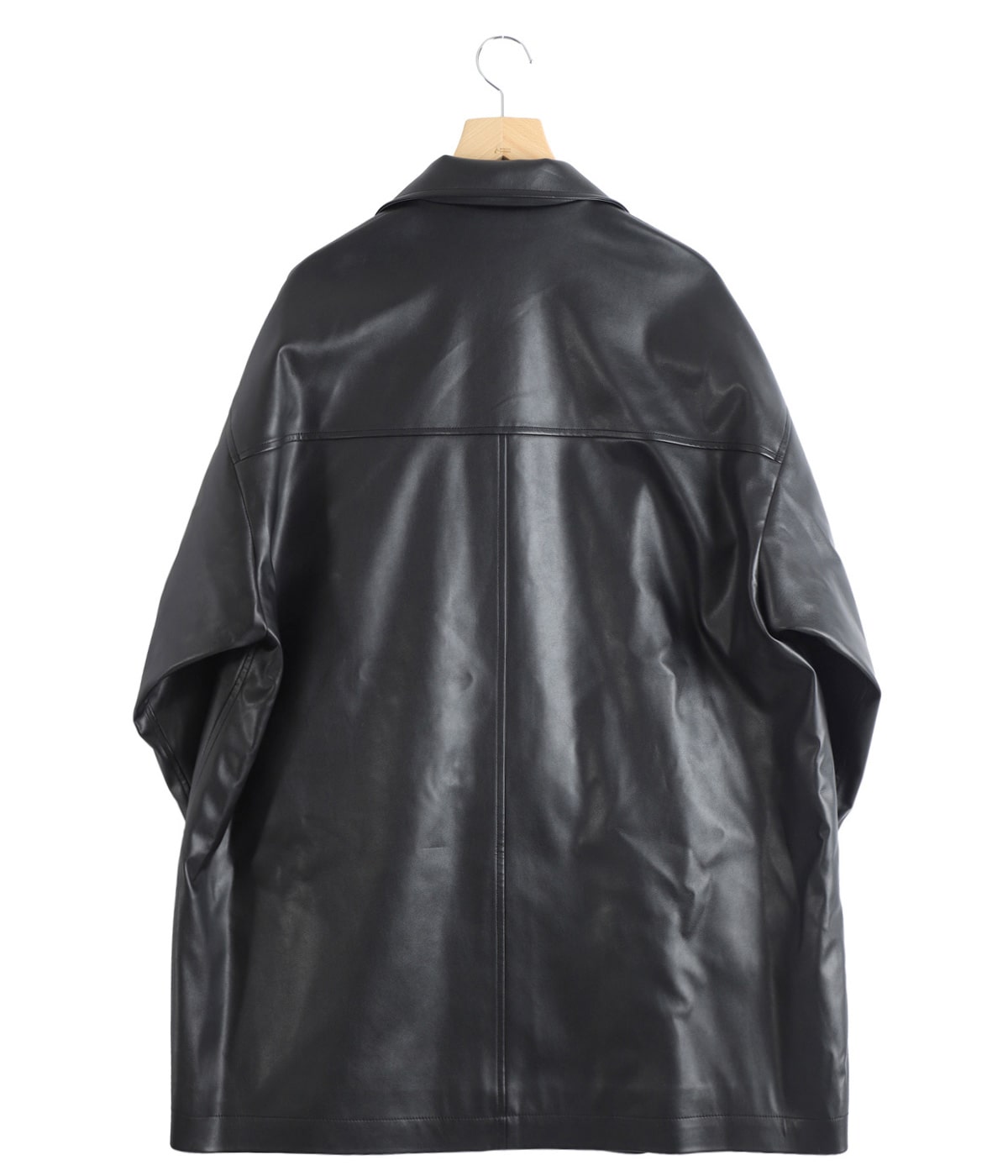 faux leather sack coat. | TAKAHIROMIYASHITATheSoloist.(タカヒロ