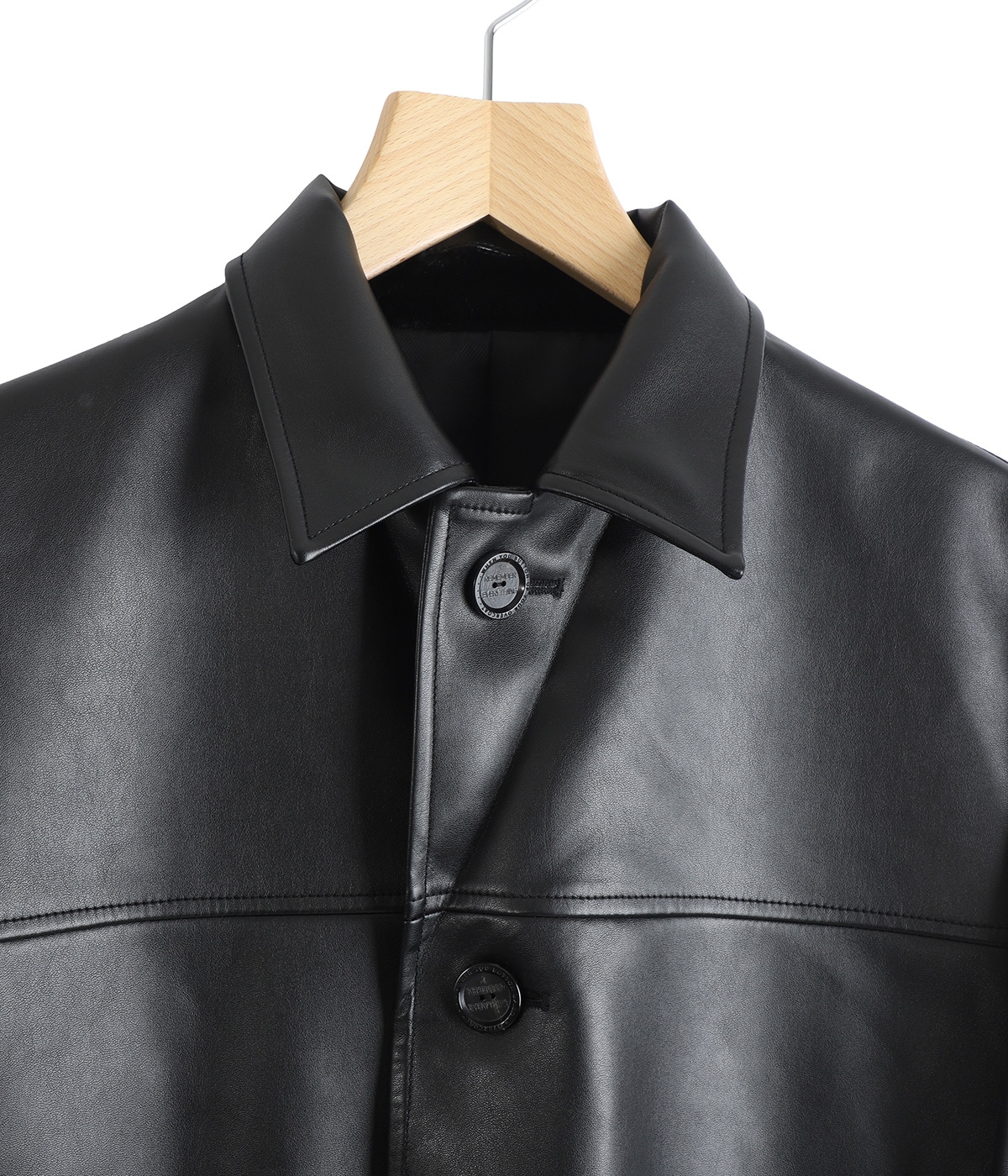 faux leather sack coat. | TAKAHIROMIYASHITATheSoloist.(タカヒロ