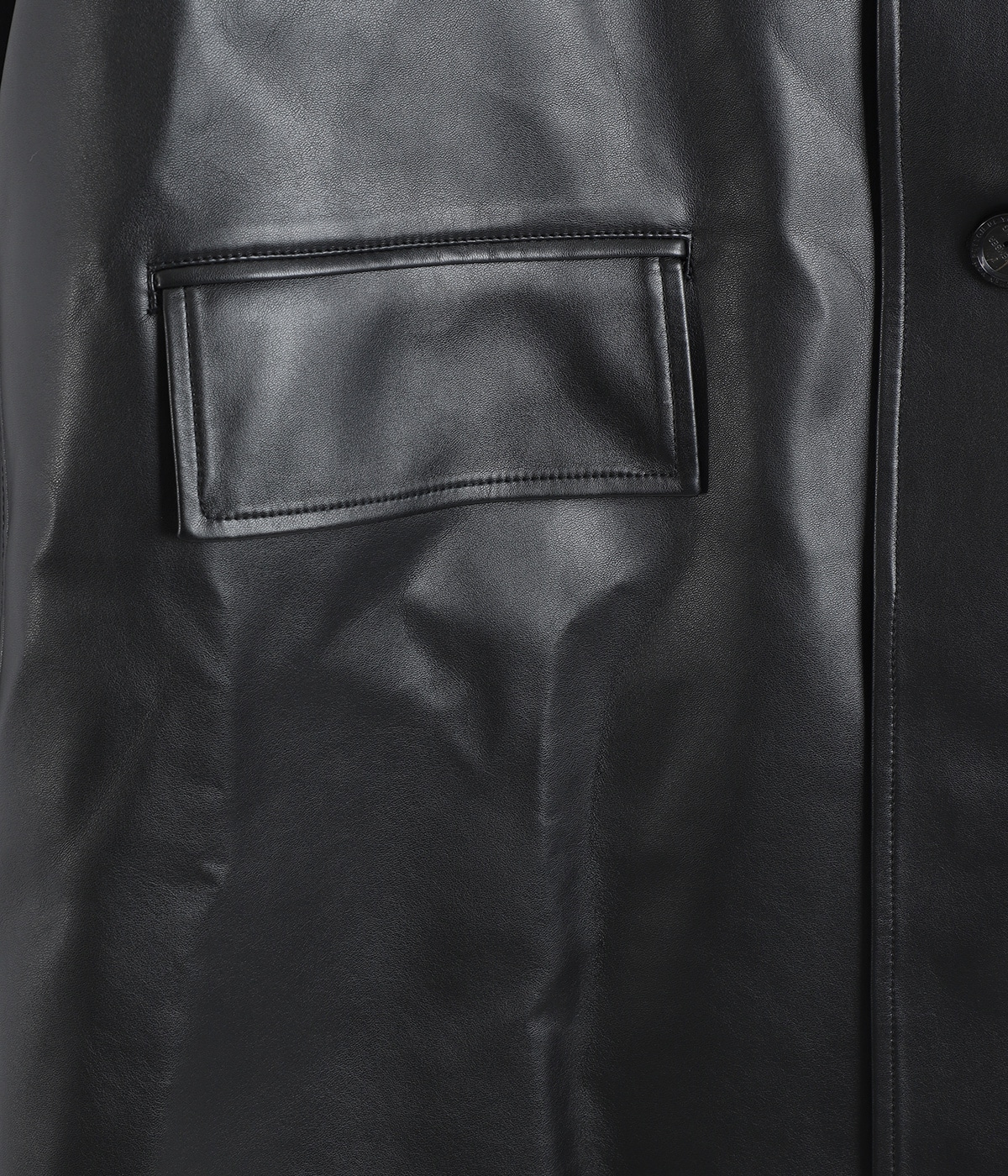 faux leather sack coat. | TAKAHIROMIYASHITATheSoloist.(タカヒロ
