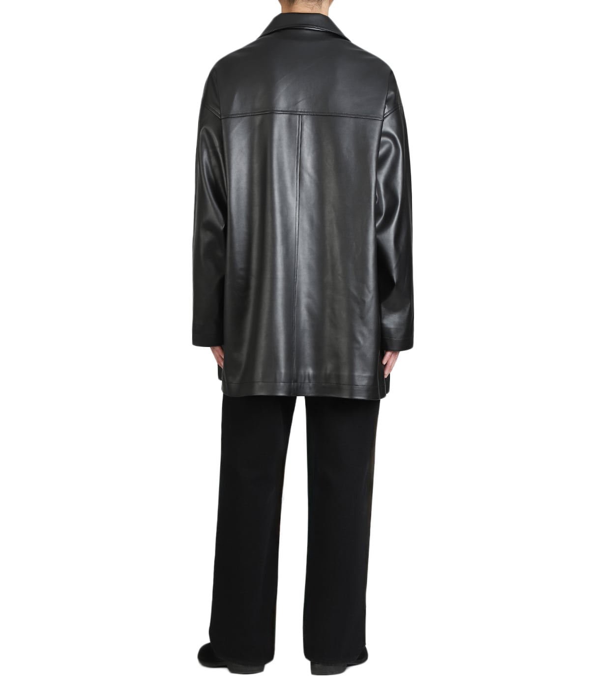 faux leather sack coat. | TAKAHIROMIYASHITATheSoloist.(タカヒロ