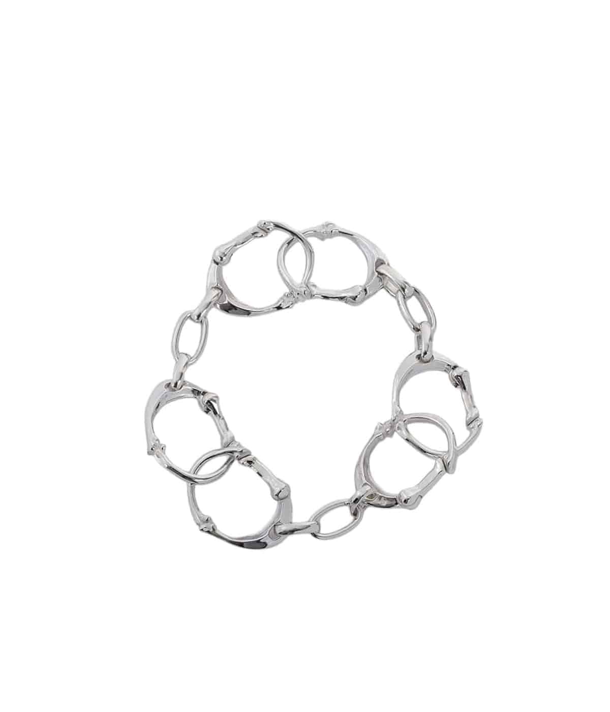 bone shaped carabiner bracelet.-S