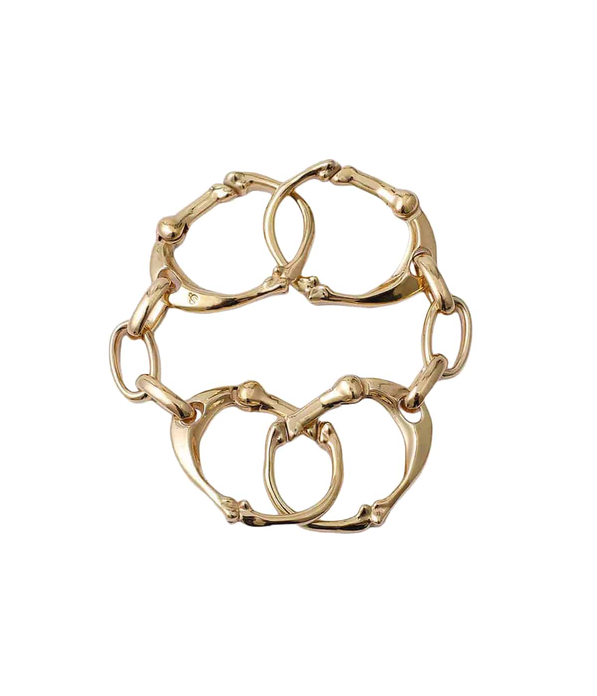 bone shaped carabiner bracelet.-L