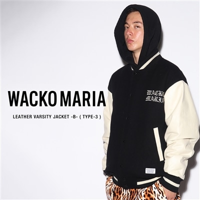 WACKO MARIA｜LEATHER VARSITY JACKET -B- ( TYPE-3 )