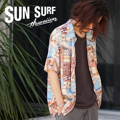 原画をコラージュすることで逸話を表現したユニークなアロハシャツ｜SUN SURF