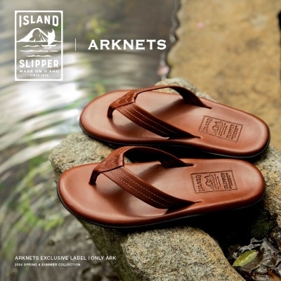 ISLAND SLIPPER × ARKnets｜栃木レザーを使用した別注トングサンダル