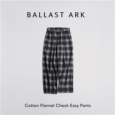 【先行予約】BALLAST ARK｜ヴィンテージ感漂う、柔らかなチェックパンツ
