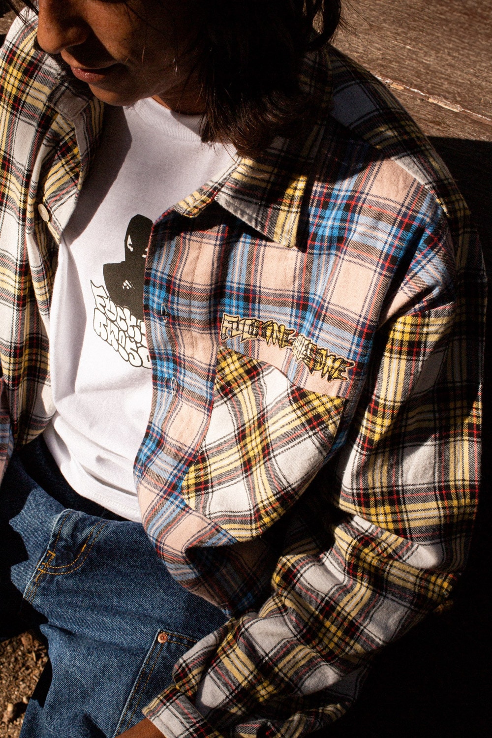 Fucking Awesome チェック柄シャツ L FUCKING AWESOME＞ Color Block Flanne Shirt/シャツ