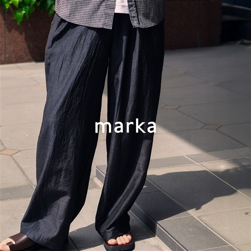 marka｜洗練されたシルエットのワイドシリンダーパンツ