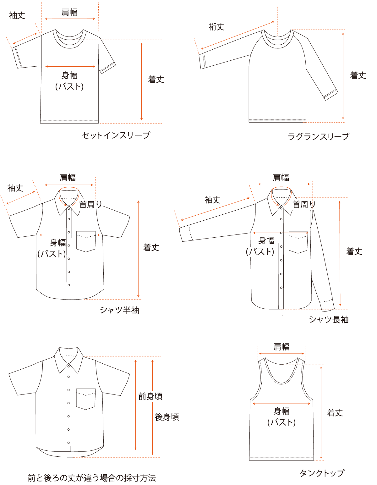 サイズガイド - ARKnets 公式通販