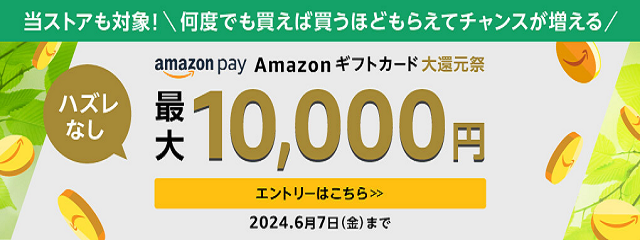 ハズレなし 最大1等10,000円分!Amazon Pay:Amazonギフトカード大還元祭